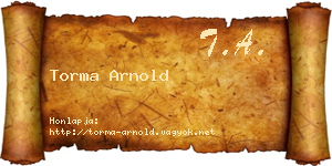 Torma Arnold névjegykártya