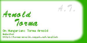 arnold torma business card
